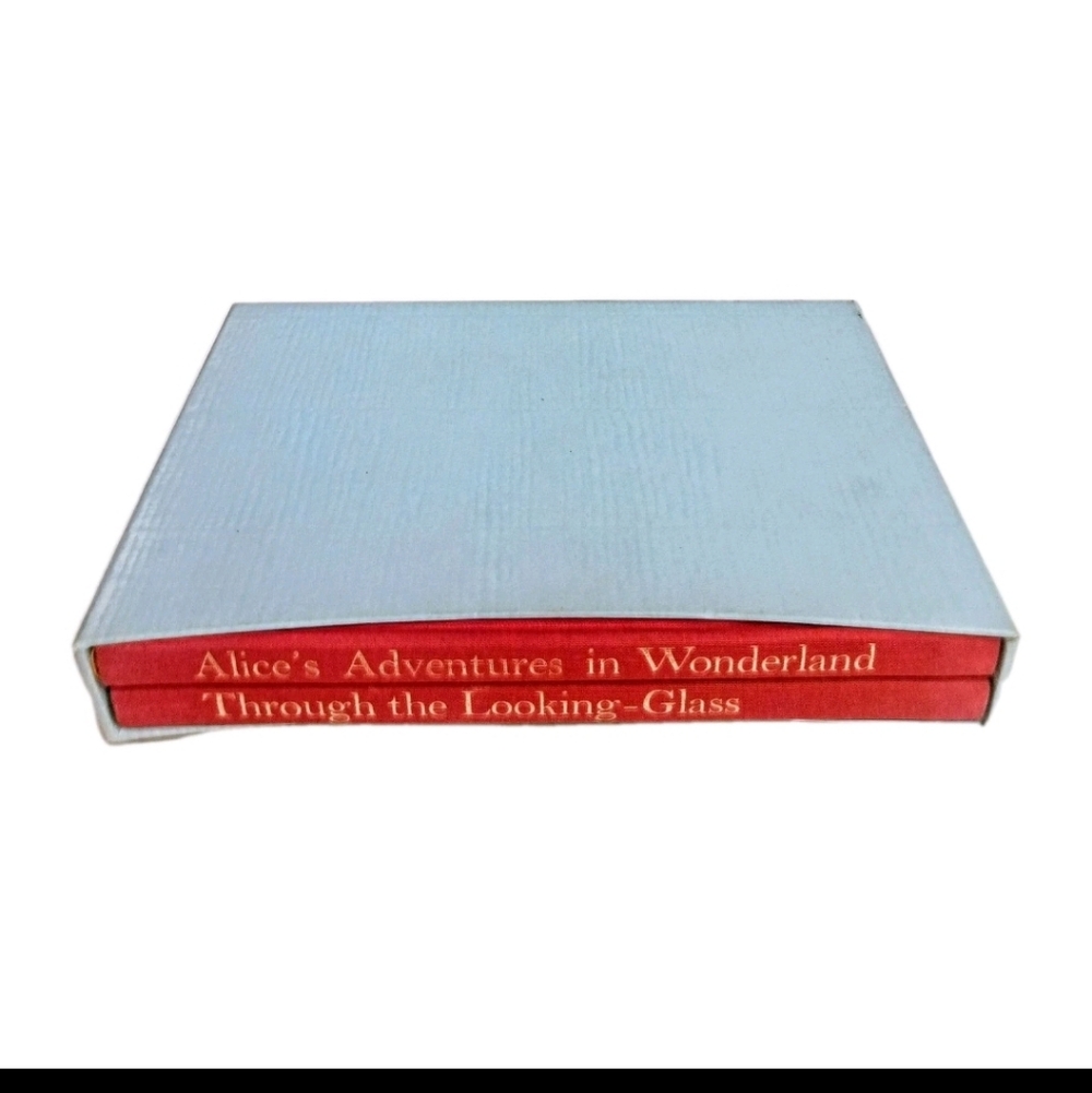 Folio Society Alice Wonderland & Looking Glass 1961 1962 1990 Print Set Slipcase